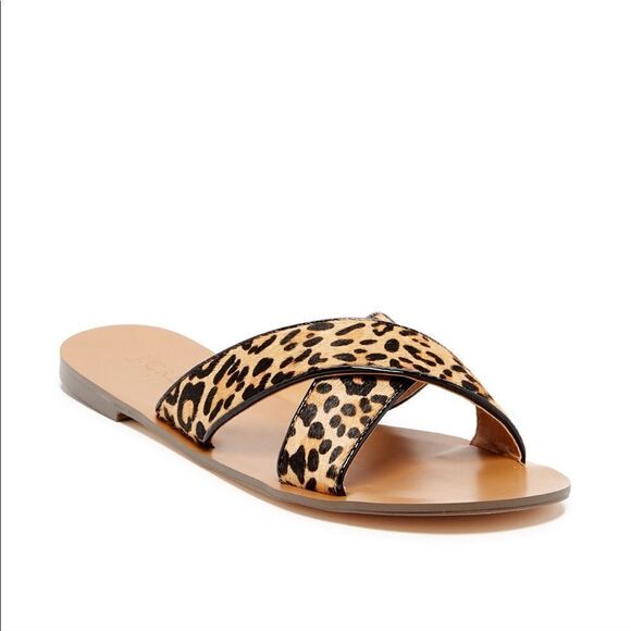 J.Crew Sandal Criss Cross Slides SeaSide 6 - Picture 1 of 5